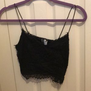 Scalloped Lace Crop Top